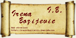 Irena Božijević vizit kartica